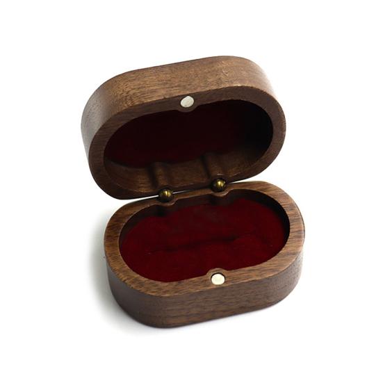 

Шкатулка для драгоценностей, изысканная гладкая поверхность, прочная портативная мягкая подкладка, деревянная коробка для хранения обручальных колец, товары для дома