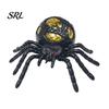 Falsche Spinne Scherzspielzeug 1/4 Stück Halloween Glitzer Quetschspielzeug, Stressabbau Realistisch Gruselig Lebensecht Party Dekoration Dekompression