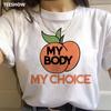 Peach Harajuku Small Fresh T Shirts Unisex Print Korean Style Tshirts 90s Peachy Graphic Tshirts Fashion Funny Top Tees Female