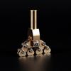 Brass Guitar Fret Press Tool Adaptive Design Suitable for Fingerboard Repair with Nonslip Grooves and Detachable Head