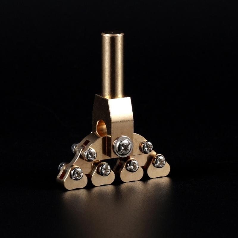 Brass Guitar Fret Press Tool Adaptive Design Suitable for Fingerboard Repair with Nonslip Grooves and Detachable Head