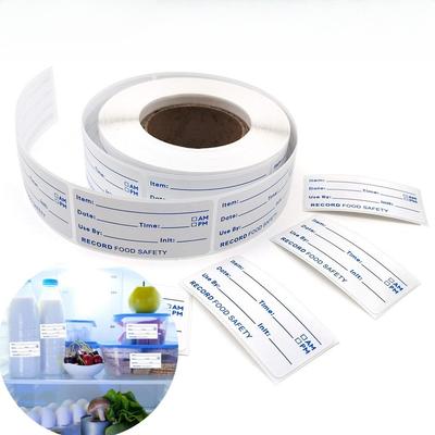 500 Blatt/Rolle Datum Lebensmittel Aufkleber Verpackungsetiketten DIY Beschriftbar Selbstklebend Geeignet für Familien Etc.