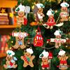 12 PVC Gingerbread Man Ornaments for Christmas Tree, Kitchen Decoration, and DIY Accessories.
