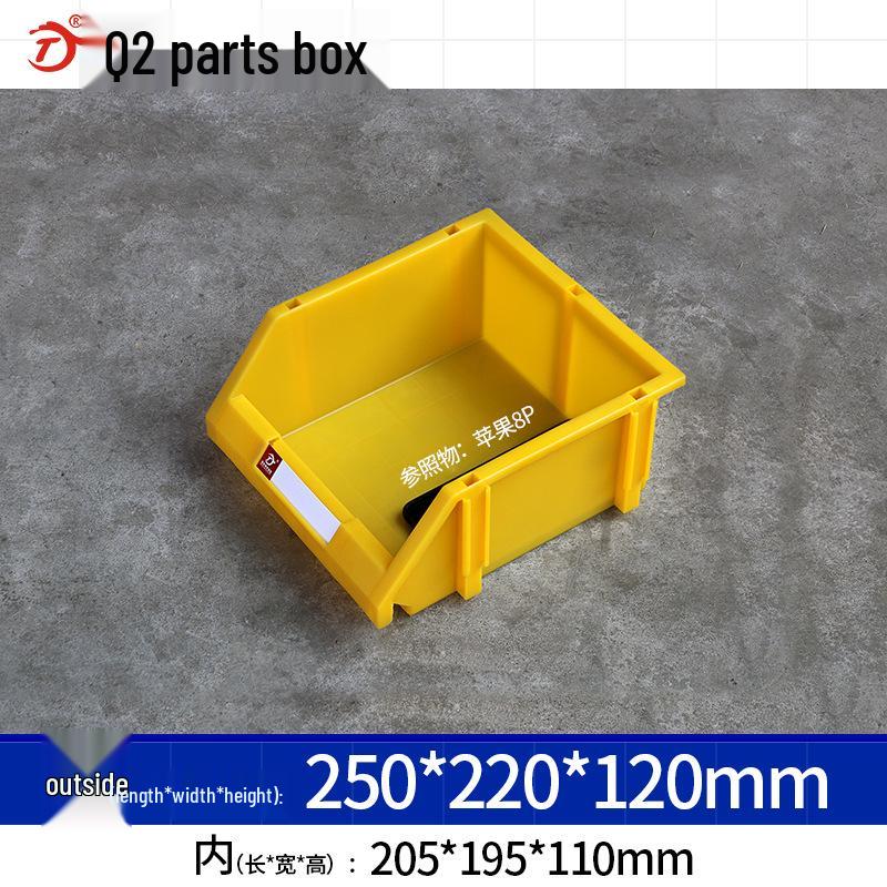 Thickened Tool and Parts Storage Box with Slanted Mouth