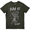 Sum 41 Reaper T-shirt Large Green Unisex T-Shirt