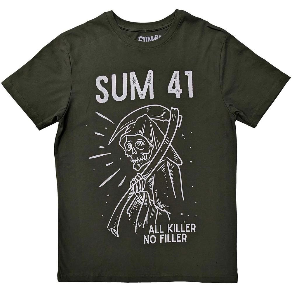 Sum 41 Reaper T-shirt Large Green Unisex T-Shirt XXL