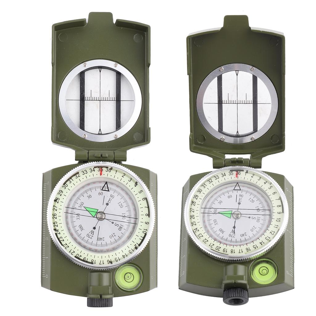 2Colors Outdoor Military Sighting Night Light Lensatic Waterproof Compass