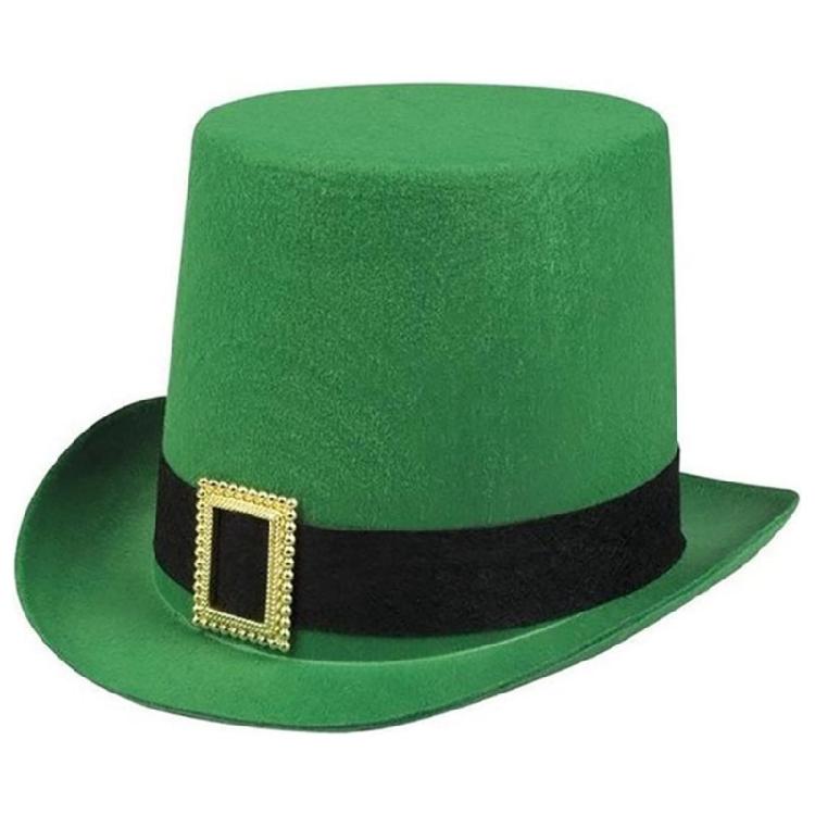 StPatrick Day Decoration Top Hat Lucky Shammock Tall Hat Festival Props Headwear