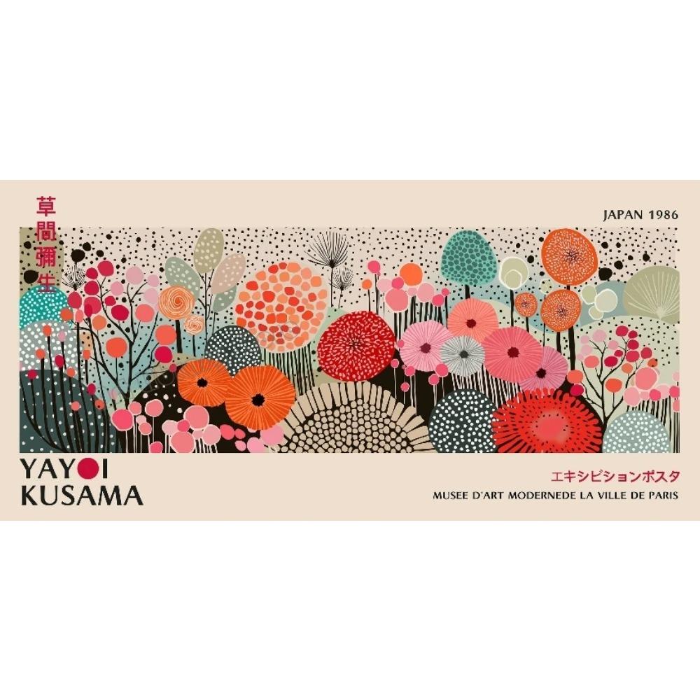 Jajoi Kusama Abstraktā Japāņu Izstāde Ziedu