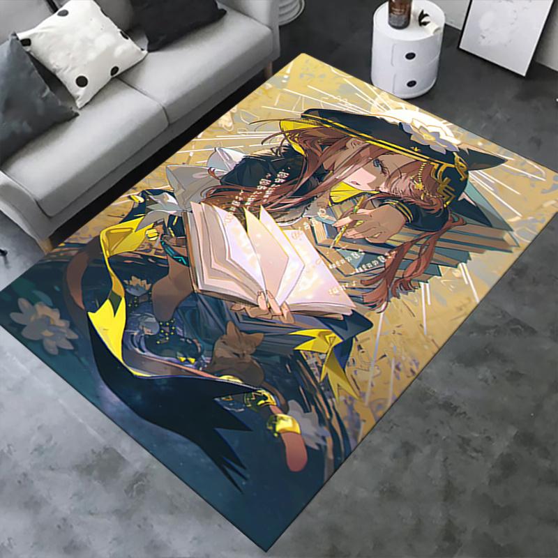 1pc Demon Slayer: Kimetsu no Yaiba,Anime Office Carpet Soft Polyester Entrance Carpet Washable Non s