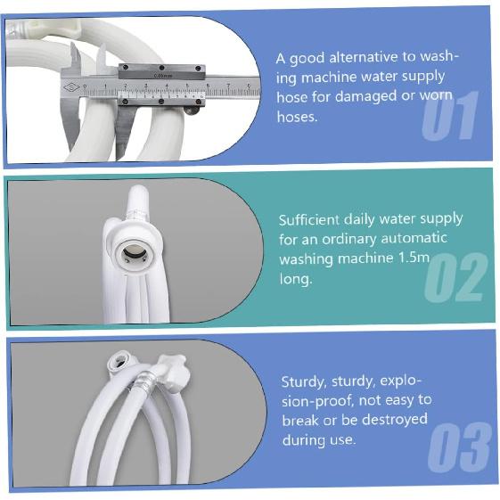 Gatuida Automatic Washer Water Supply Long Washer Drain Hose 6-point Interface Water Inlet Hose
