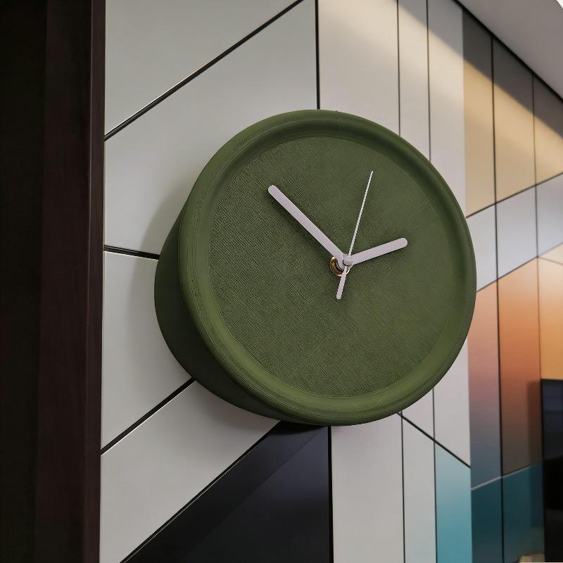 BEPAN Decorative Clock No Punching Inner and Outer Corners Living Room Simple Silent Wall Clock Sense of Technology Art Decoration