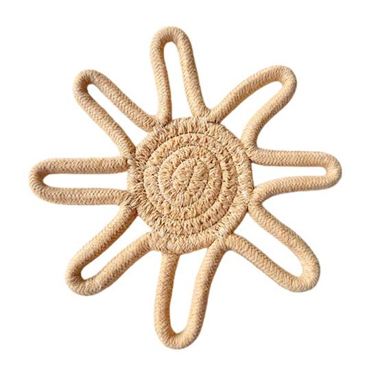 Sunflower Cotton Rope Coaster Handmade Heat Insulation Mat for Table