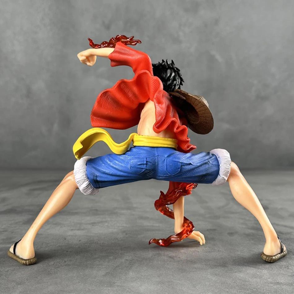 In Stock  One Piece Anime Figure 17cm Squatting Luffy Changing Battle Action Figurine PVC Model Doll Collection Toys Kid Gift Ho