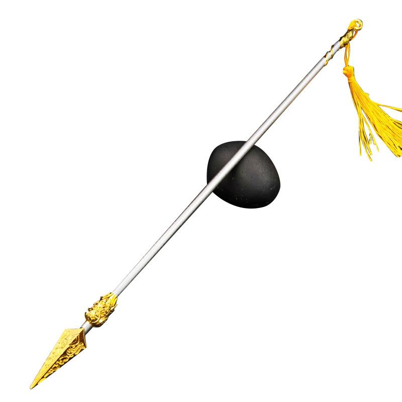 24cm/60.96in Fire Spear Anime Peripherals Nezha: The Demon Child’s Rebellion Gift Box Metal Katana Props Boy Collectible Toys