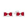 Classic Shiny Red Jewelry 925 Silver Exquisite Heart-shaped Bowknot Ring Necklace Bracelet Women's Jewelry Party Gifts