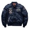 [ANGELCITY] MA-1 Jacket Men's Reversible Jumper Quilted Jacket MA-1 Blouson Flight Jacket Military Jacket L176 (Navy, 4XL)