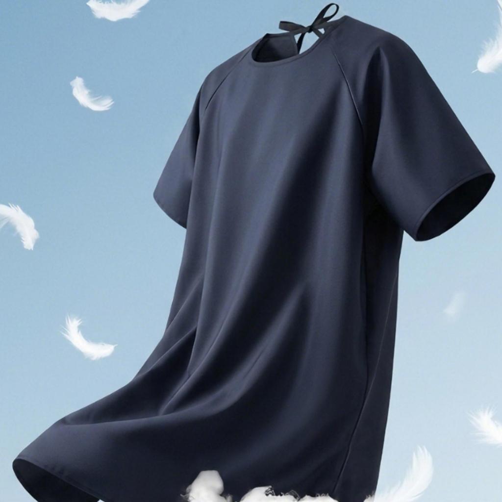 Short-Sleeve Apron with Tie Fastening Lightweight for Kitchen, Restaurants