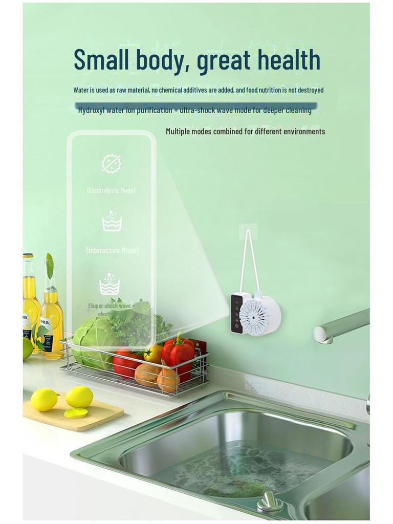 Ultrasonic Fruit & Veggie Cleaner: Sterilize, Disinfect, Remove Pesticides Conveniently