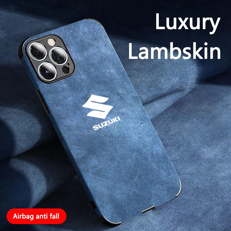 Suzuki Logo Suede Phone Case New Ligquid Silicone Case For iPhone 16 15 14 13 12 11 Pro Plus Promax 7 8 Plus SE2 SE3 X XS Xr