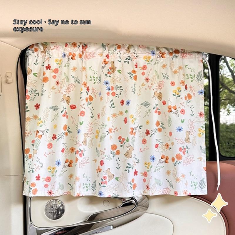 Suction Cup Curtain In The Car Window Sunshade Cover Cartoon Universal Side Window Sunshade Uv Protection For Kid Baby Children