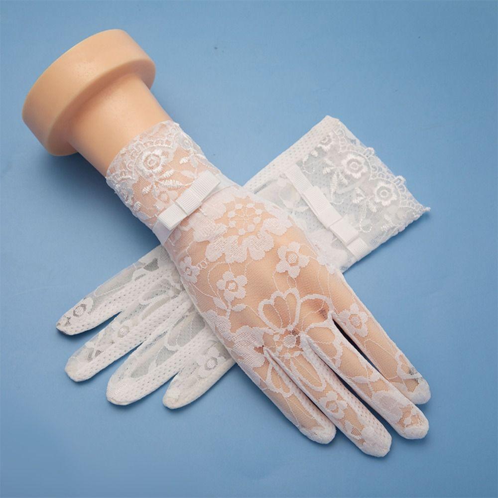 Anti-UV Women Gloves Thin Lace Sunscreen Gloves New Mittens Outdoor Riding