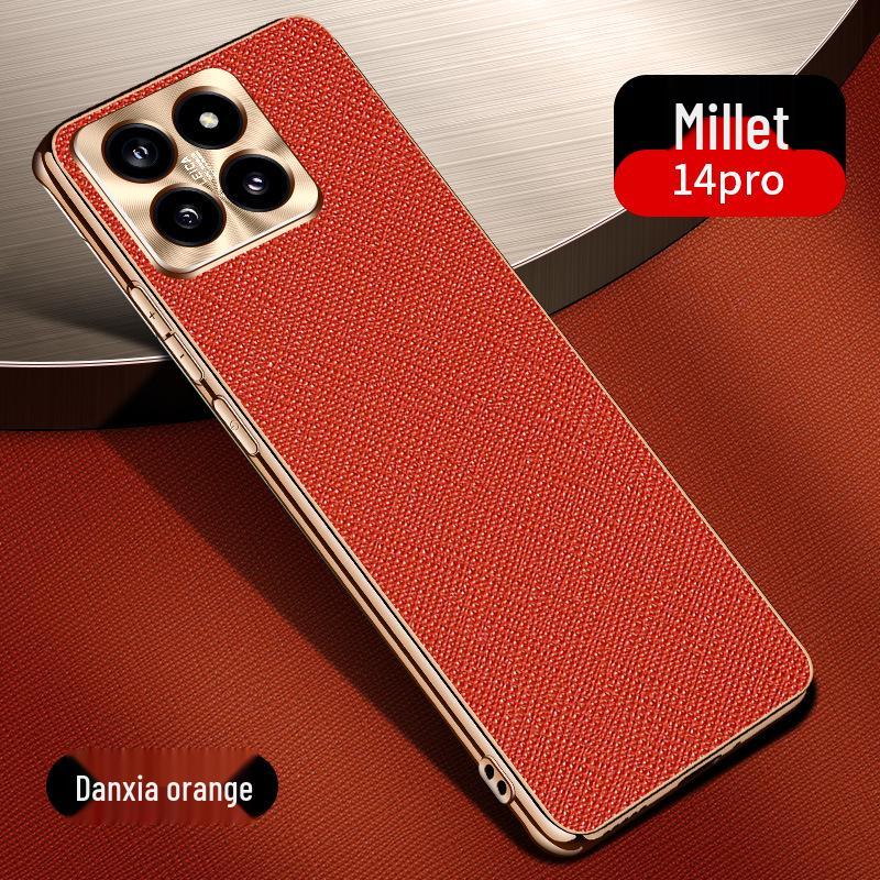 Electroplated Cross Texture Phone Case for Xiaomi 14PRO/13ULTRA/14ULTRA/12 - Light Luxury Design.
