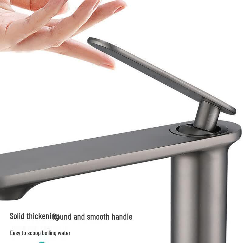 LiIong Gunmetal Grey Bathroom Basin Faucet