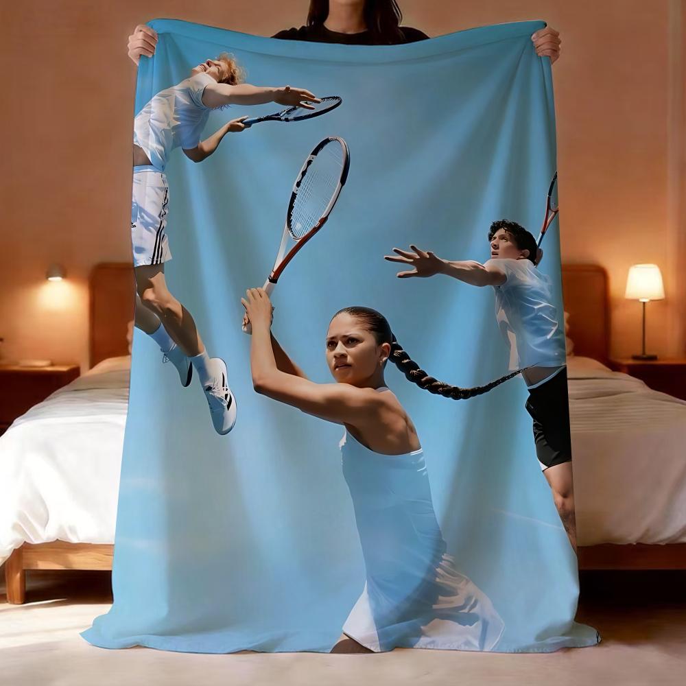 Movie Challengers Throw Lightweight 240g Flannel Blanket Soft Skin-friendly for Summer Cooling 75X95CM