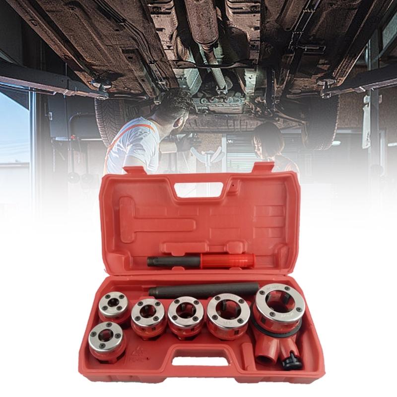 Professional Hand Operated Pipe Threading Set Galvanized Plumbing Manual Tapping Tool Accessories for Diversing Projects