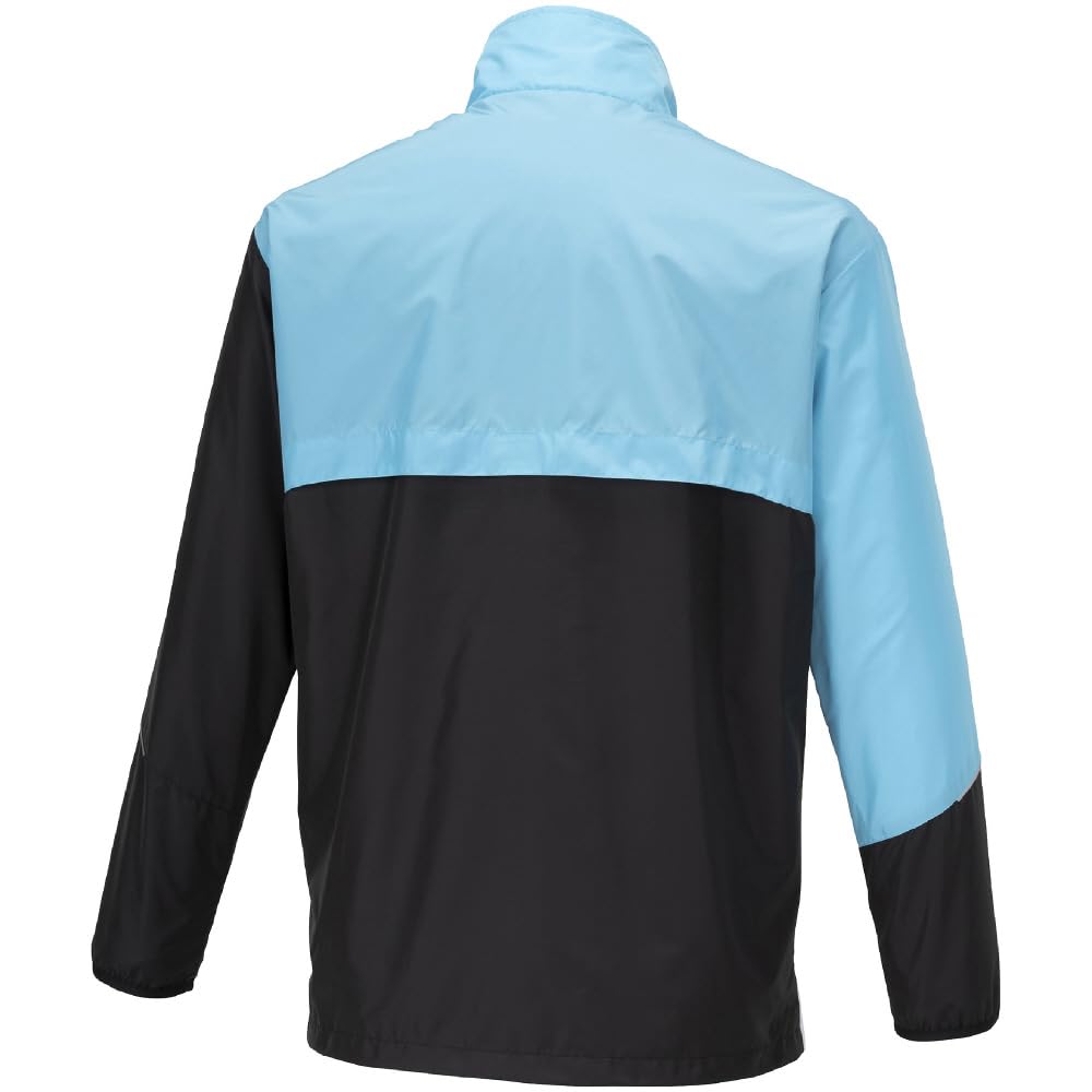 Mizuno Tennis Windbreaker Standard Mesh Black x Blue Size M Jacket, Water-Repellent, Silhouette, Lining, 62MEA503, Atoll,
