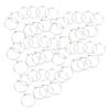 50pcs Stainless Steel Bulk Hoop Earrings Open Hoop Light Weight Wine Glass Rings Silver Round Hoop Ear Wires Party Favor