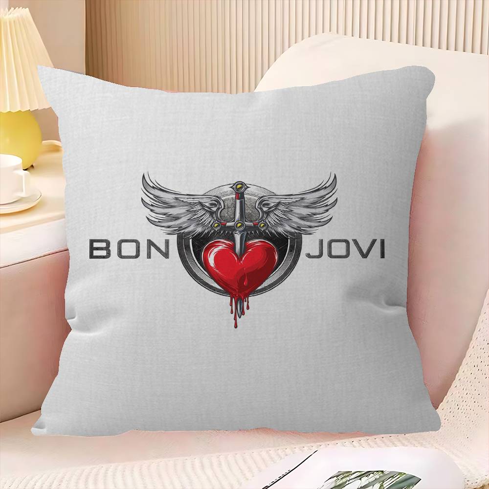 classic vintage BBON JJOVI BAND Personalized Pillow Cover Kids Bedroom Wild Party Decor Pillowcase kid Birthday shower Gift