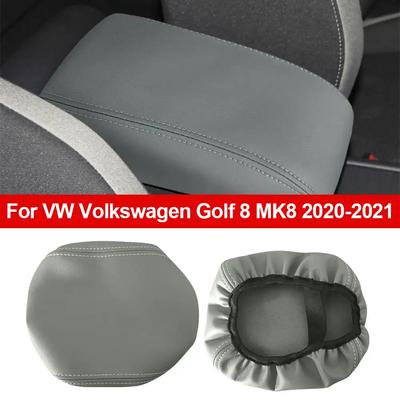 Box Bracciolo Auto Coperchio Console Centrale Copribracciolo Accessori Auto Copertura in Pelle PU per VW Volkswagen Golf 8 MK8 2020-2024