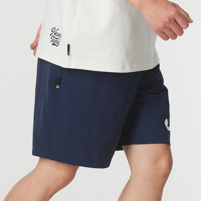Puma X Ptc Comfortable Breathable Letter Print Lace-Up Casual Shorts Men Shorts Blue 630941-14