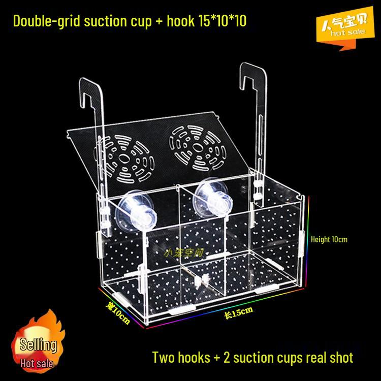 Acrylic Fish Tank Isolation & Hatching Box - Multi-Grid Breeding Container for Aquarium Fry