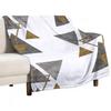 Trendy Geometric Design Throw Blanket Color Fast Cozy Throw Blanket
