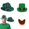 St. Patrick's Day Irish Leprechaun Shamrock Velvet Hat Adult Fancy Dress Accessory
