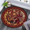Symbols Glass Round Area Rug Under Office Chairs Bedroom Living Room Home Decor
