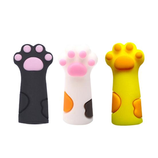 Protective Case Silicone Pencil Cap Cartoon Cat Paw Pencil Tip Protector for Wooden Pencils Extend Usage Time Reduce Waste Stress