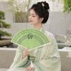 Hollowed-out Mini Shell Fan Bamboo Frame Retro Handheld Fan Folding Bamboo Hand Fan  Women's Use