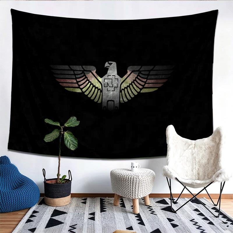 Eagle Emblem Pattern Tapestry Wall Hanging Boho Aesthetic Wall Blanket For Bedroom Living Room Dorm Home Wall Decor 1013201