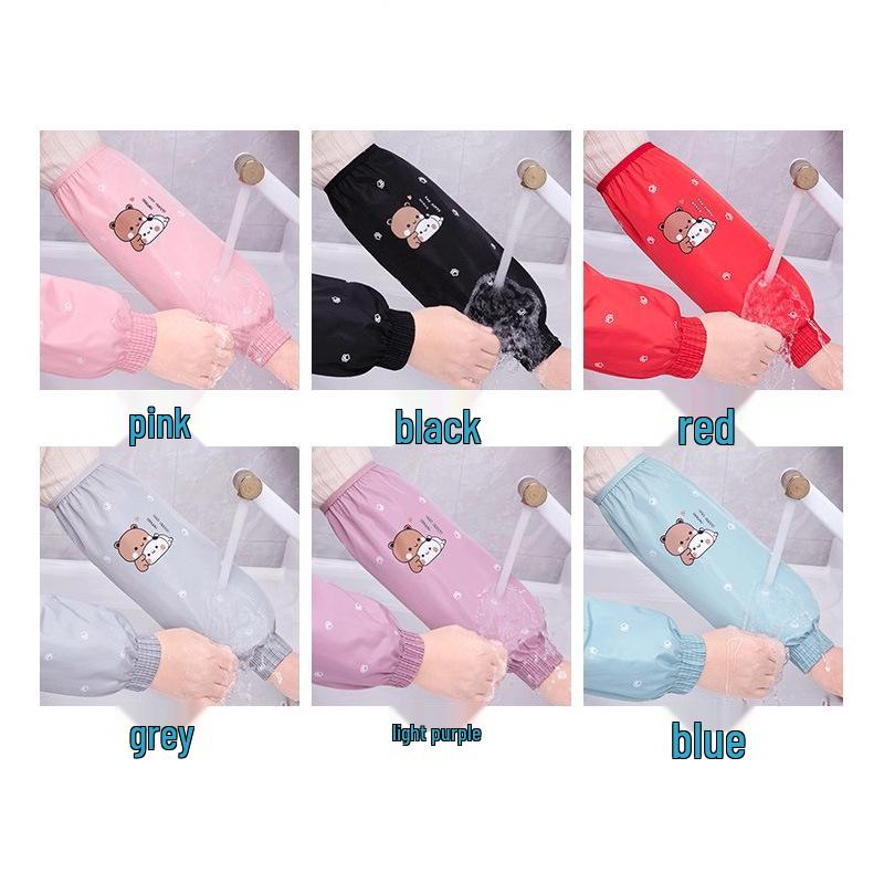 Women's Waterproof Cartoon Oversleeves - Anti-Stain, Extended Length for Kitchen, Autumn & Winter. Newcomers Save ¥5!