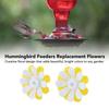 30sets Yellow + White Hummingbird Feeder Replacement Flowers Feeding Ports Flowers  Garden Use