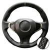 Car Interior Braid Black Perforated Non-slip Artificial Leather 2009-2014 Samsung QM5 Steering Wheel Cover For Renault Koleos