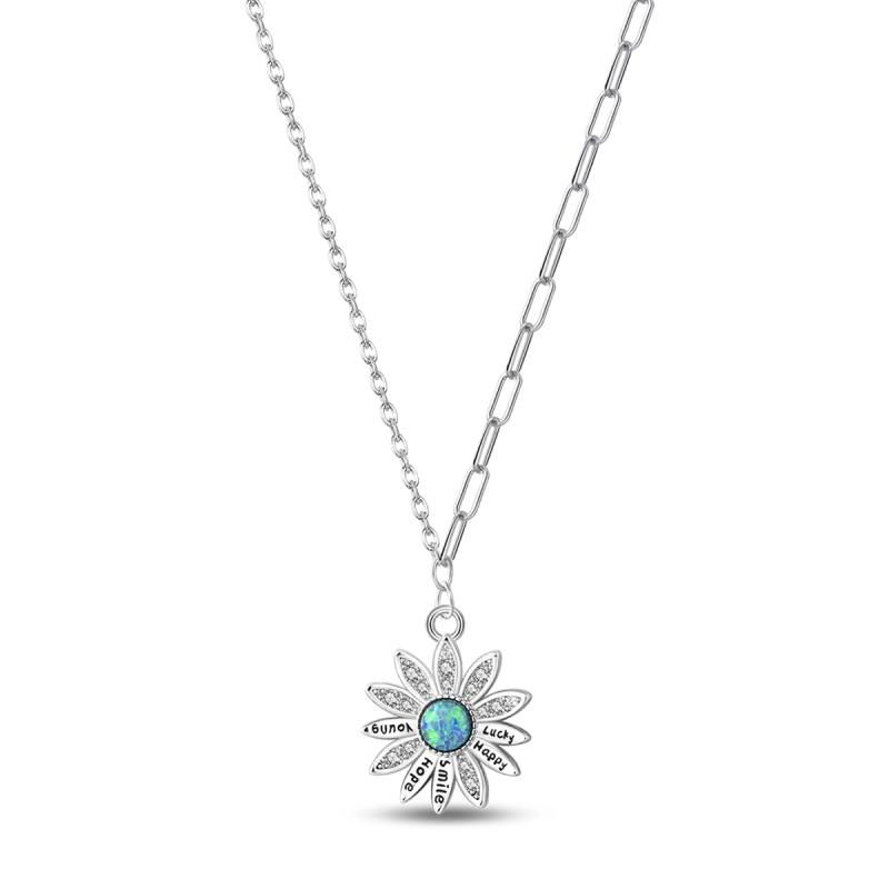 925 Silver Necklace Four-leaf Clover Zircon Pendant Necklace for Women Anniversary Birthday Jewelry Gifts