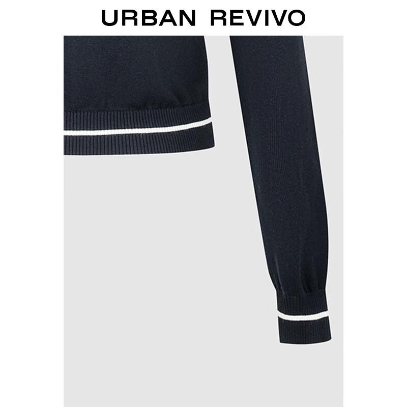 UR 2025 Women's Retro Academy Style Letter Cotton Knit Sweater