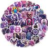 100 Purple Gothic Graffiti Stickers for Suitcases, Pens, Guitars, Notebooks – Waterproof, Durable, and Versatile