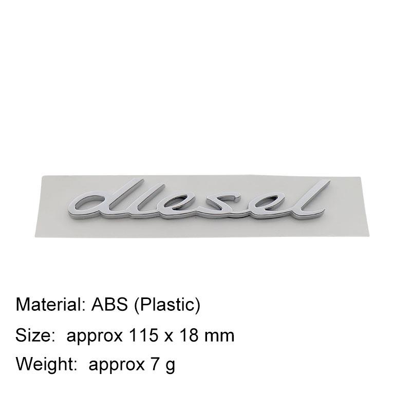 Auto Styling 3D Benzin TURBODIESEL Öl Metall Chrom Zinklegierung Emblem Logo Auto Plakette Karosserie Kofferraum Kotflügel Emblem Autozubehör