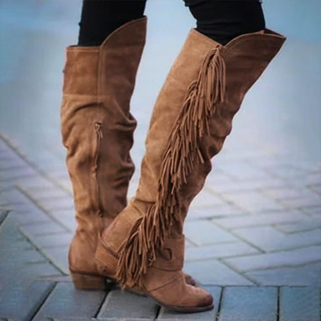 Stivali da cowboy per donne Scarpe invernali e autunnali Frange cintura  Fibbia Cerniera Stivali lunghi acquista in modo economico — spedizione  gratuita, recensioni reali con foto — Joom